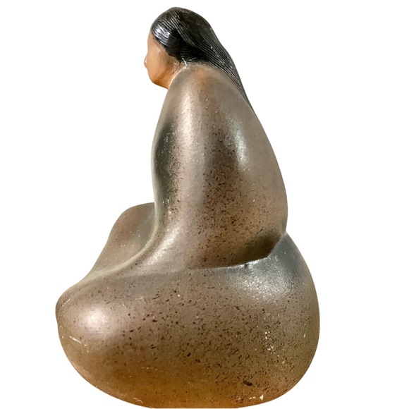Vintage Eduardo Vega Red Clay Native American Woman Southwestern Ceramic 6” - Picture 3 of 9